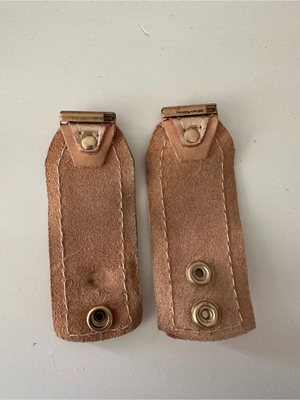 Sparkly Rose Gold Leather Watch Band Connectors